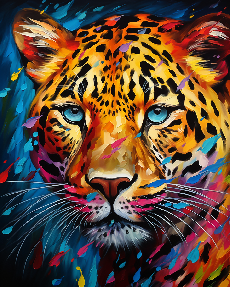 Cheetah Avatar Paint by Number Free Shipping - Paintarthub