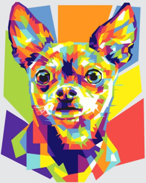 Chihuahua Pop Art Paint by Numbers Free Shipping - Paintarthub