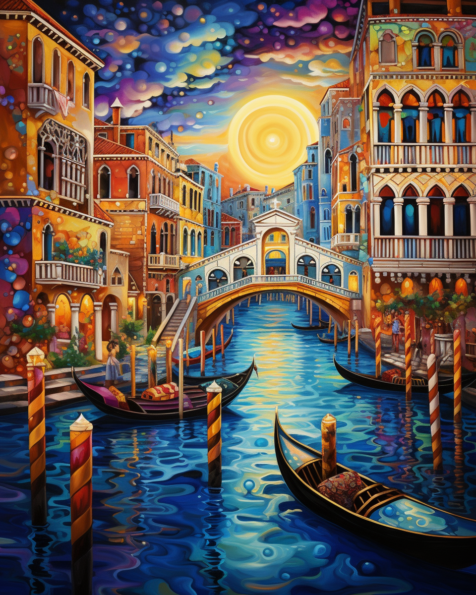 Colorful Venice Paint by Number Free Shipping - Paintarthub