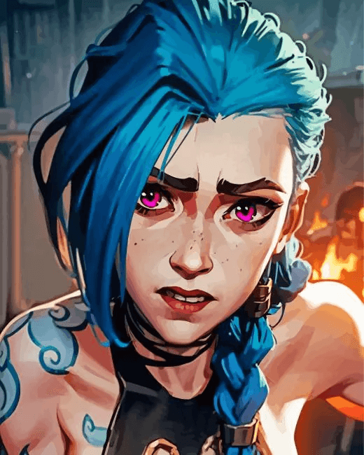 Cool Jinx Arcane Paint by Numbers