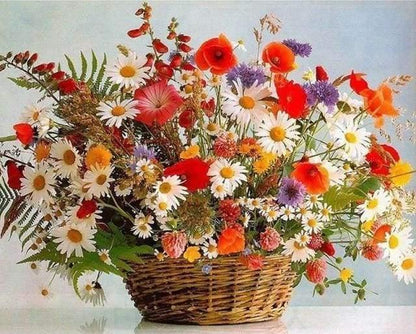 Countryside Wildflower Bouquet Paint by Numbers for adults