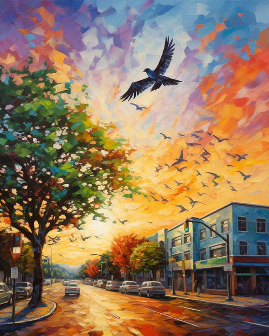 Dusk Street Free Shipping - Paintarthub