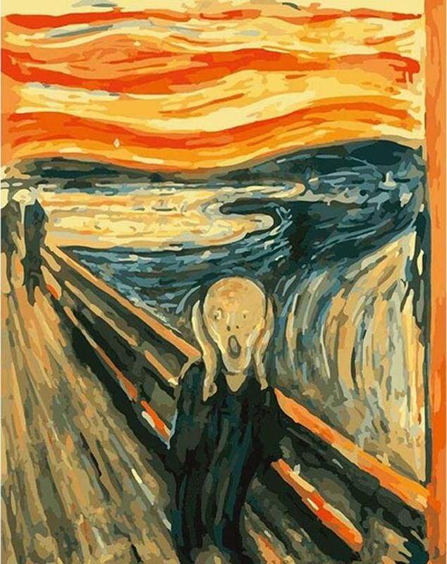 Edvard Munch The Scream Paint by Numbers Free Shipping - Paintarthub