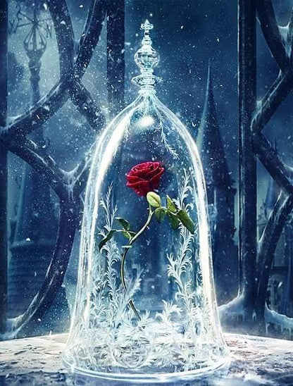 Enchanted Rose Under Glass Paint by Numbers for adults