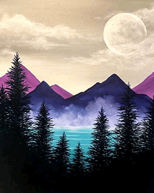 Forest and Lake Paint by Number Free Shipping - Paintarthub