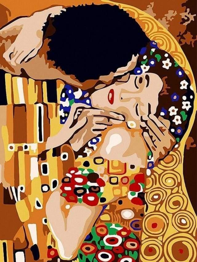 Klimt The Kiss Close-Up Paint by Numbers for adults