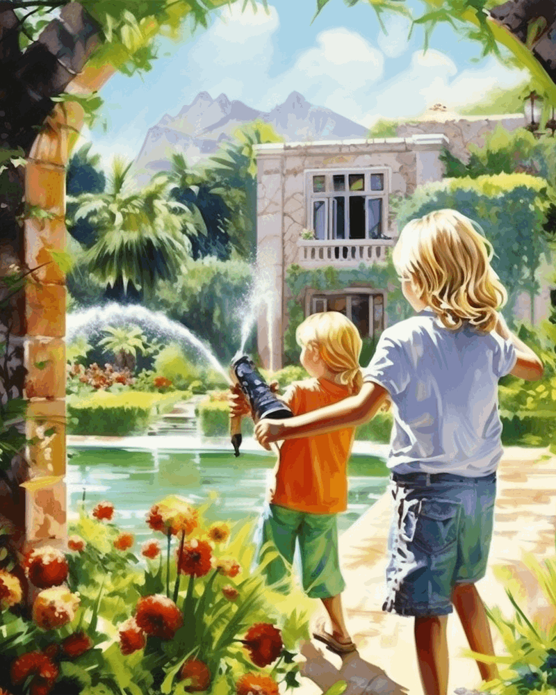 Little Boy and Girl Free Shipping - Paintarthub