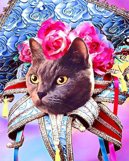 Mardigras Cat Diamond Painting Free Shipping - Paintarthub