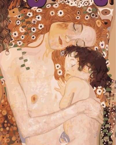 Mother and Child Paint by Numbers Free Shipping - Paintarthub