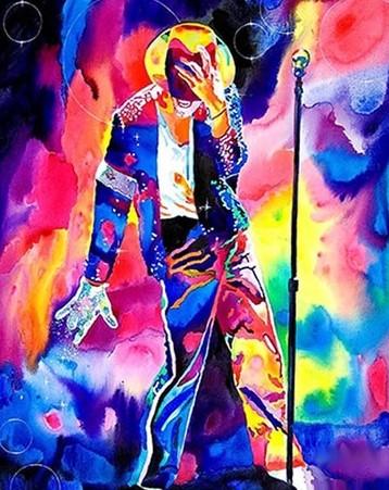 Multi Color Michael Jackson Paint by Numbers Free Shipping - Paintarthub