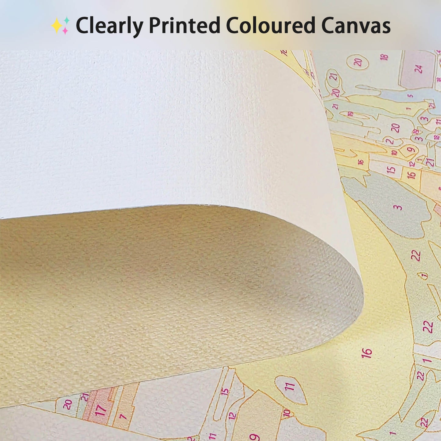 Custom Kit Contents - Clearly Coloured Canvas for Adult Paint by Numbers