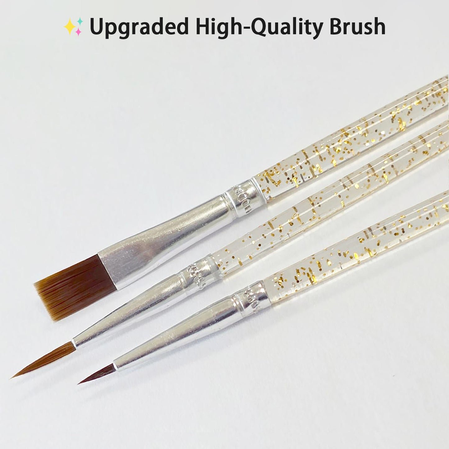 Custom Kit Contents - 3 Sizes Brushes for Adult Paint by Numbers