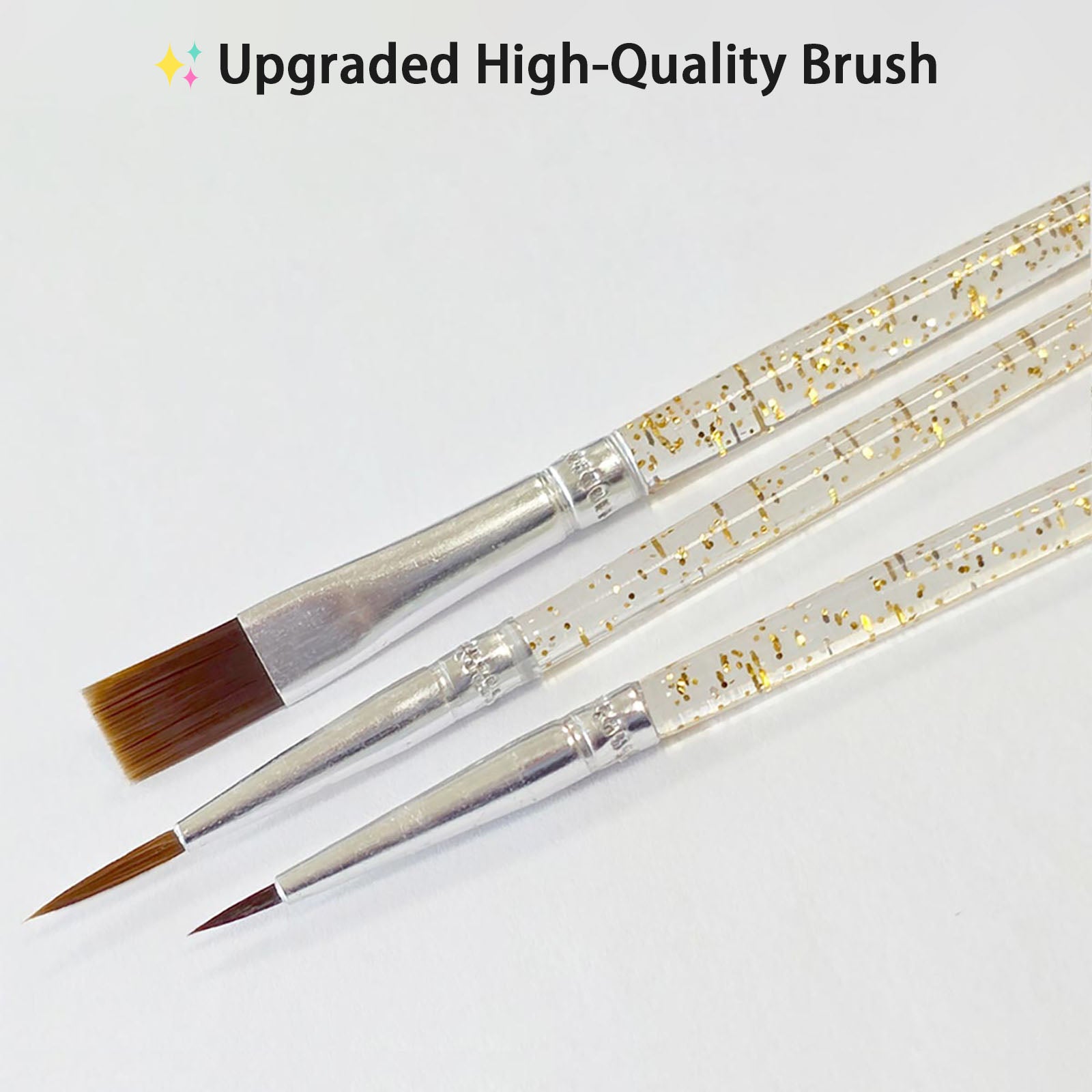 Custom Kit Contents - 3 Sizes Brushes for Adult Paint by Numbers