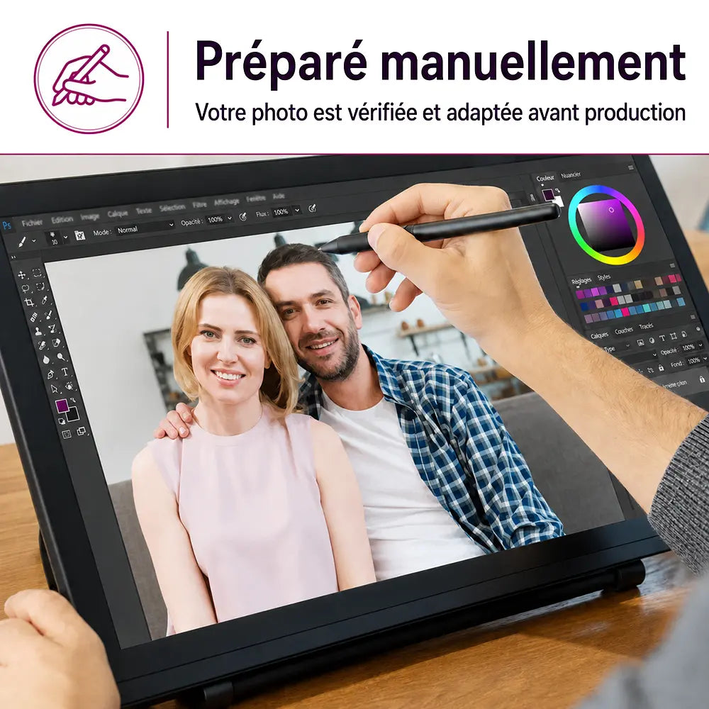 Photo vérifiée et adaptée manuellement pour créer un kit de peinture par numéro personnalisé