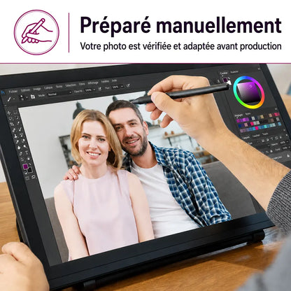 Photo vérifiée et adaptée manuellement pour créer un kit de peinture par numéro personnalisé