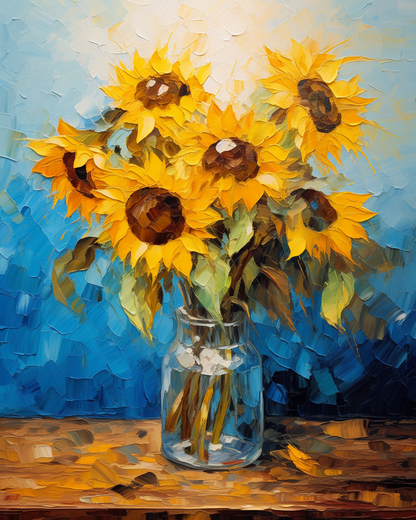 Sunflowers in The Vase Paint by Number Free Shipping - Paintarthub