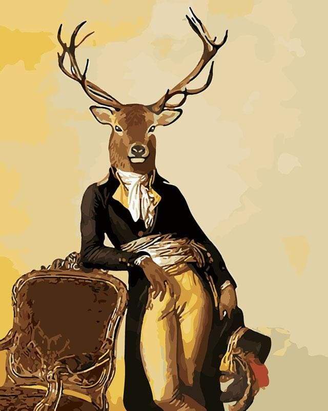 The Deer Dandy Paint by Number Free Shipping - Paintarthub