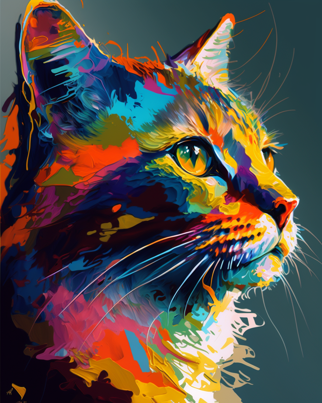 Thinking Cat Avatar Paint by Number Free Shipping - Paintarthub