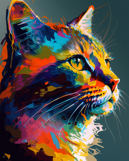 Thinking Cat Avatar Paint by Number Free Shipping - Paintarthub