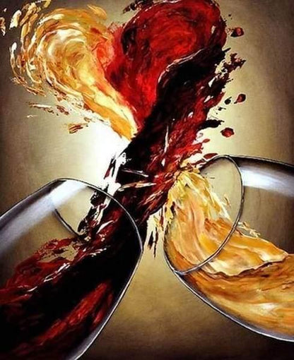 Wine Glasses Paint by Numbers for adults