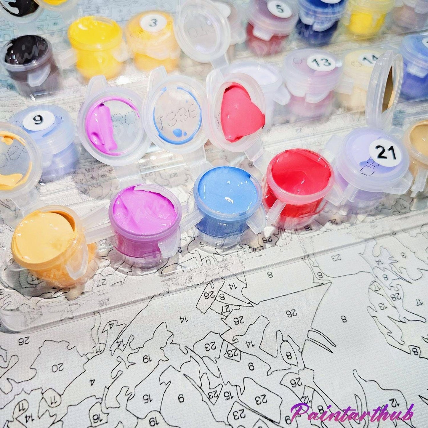 Christmas Snowman Paint by Numbers